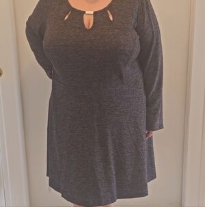 George Charcoal Long Sleeve Dress